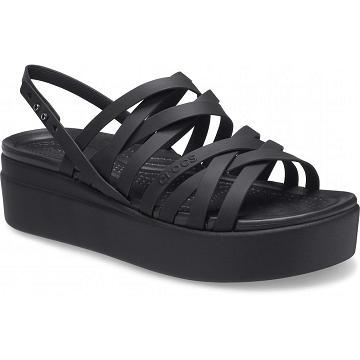 Crocs Brooklyn Snörade Low Kilklack Platform Clogs Dam Svarta | Sverige 0460KORI